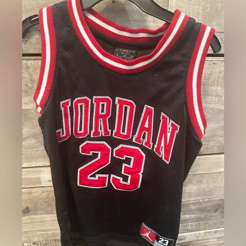 Jordan Black and Red Kids Jersey - Picture 1 of 3
